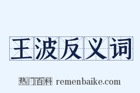 王波反义词是什么意思的图片